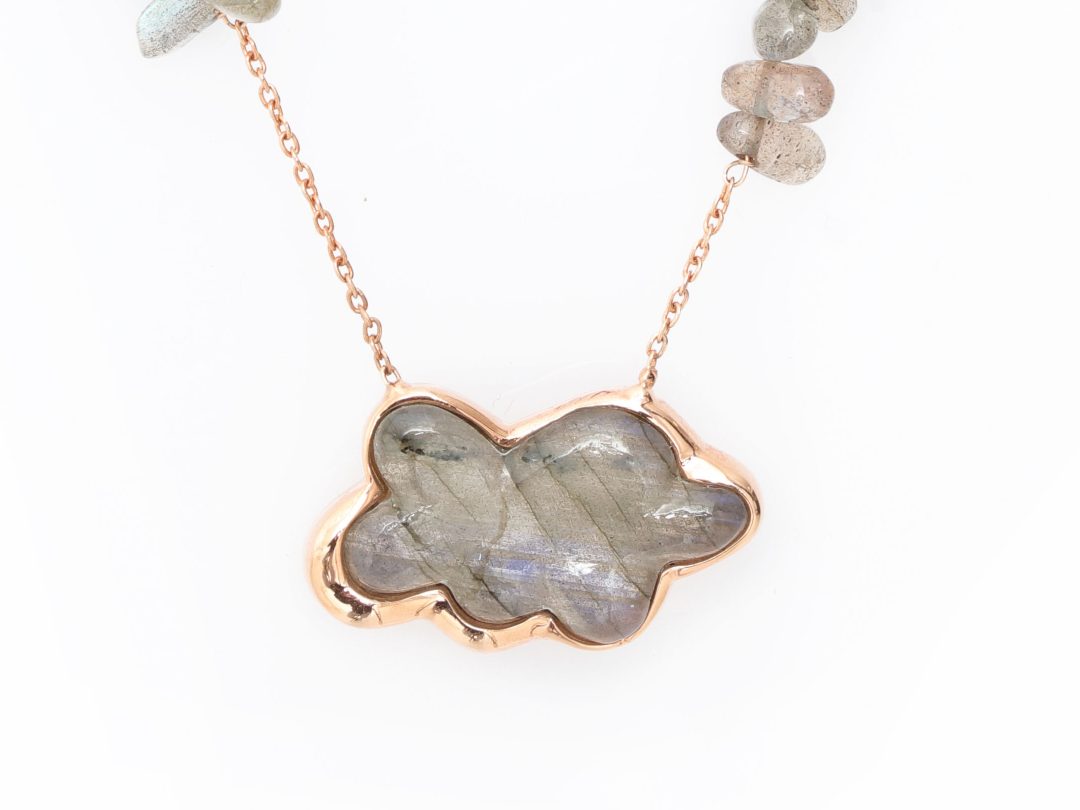 Labradorite Cloud Gemstone Chain Necklace