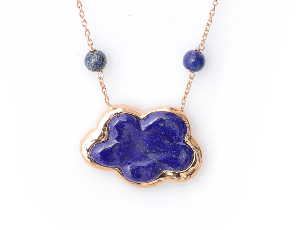 Lapis Lazuli Cloud Gemstone Chain Necklace