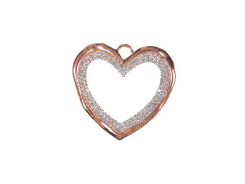 Large Heart Diamond Charm
