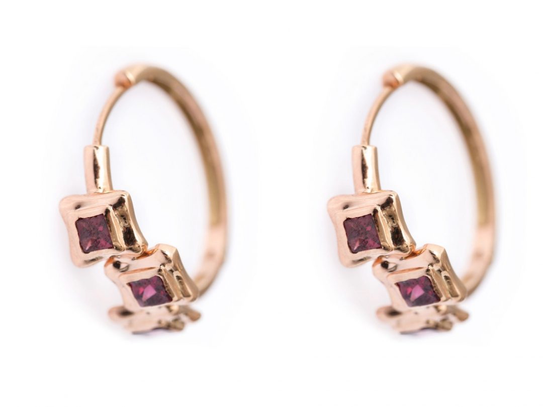 Perfect Square Sequence Hoop Earring