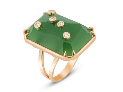 Jade Milestone Rectangle Ring